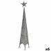 Árbol de Navidad Torre Estrella Plateado Metal Plástico 28 x 127 x 28 cm (6 Unidades)