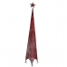 Weihnachtsbaum Turm Stern Rot Metall Kunststoff 34 x 154 x 34 cm (6 Stück)