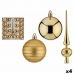 Conjunto de Decorações de Natal Dourado PVC (4 Unidades)