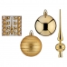 Conjunto de Decorações de Natal Dourado PVC (4 Unidades)