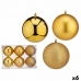 Conjunto de bolas de Natal Dourado PVC Ø 12 cm (6 Unidades)