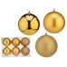 Conjunto de bolas de Natal Dourado PVC Ø 12 cm (6 Unidades)