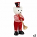 Deko-Figur Bär Trompete Weiß Schwarz Rot polystyrol 15 x 46 x 25 cm (2 Stück)