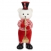 Figura Decorativa Urso Trompete Branco Preto Vermelho poliestireno 15 x 46 x 25 cm (2 Unidades)