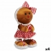 Figura Decorativa Galleta Lazo Marrón Rojo Poliestireno 19 x 33 x 15 cm (4 Unidades)