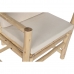 Poltrona Home ESPRIT Branco Bege Natural Algodão 61 x 50 x 90 cm