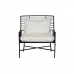 Armchair Home ESPRIT White Black Metal 70 x 68 x 79 cm