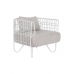 Poltrona Home ESPRIT Branco Metal 76 x 66 x 65 cm