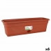 Floreira com Prato Dem Greentime Retangular Castanho 60 x 20 x 17,3 cm (6 Unidades)