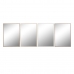 Nástěnné zrcadlo Home ESPRIT Bílý Kaštanová Béžový Šedý Sklo polystyren 63,3 x 2,6 x 89,6 cm (4 kusů)