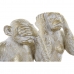 Dekoratyvinė figūrėlė Home ESPRIT Auksinis Beždžionė Tropinis 21 x 17 x 25 cm (3 vnt.)
