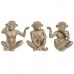 Decoratieve figuren Home ESPRIT Gouden Aap Tropisch 14 x 10 x 14 cm (3 Stuks)