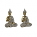 Figurka Dekoracyjna Home ESPRIT Beżowy Złoty Budda Orientalny 21 x 11,5 x 28 cm (2 Sztuk)