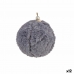 Boule de Noël Velours Gris foncé Ø 8 cm (12 Unités)