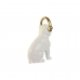 Decoratieve figuren Home ESPRIT Wit Zwart Gouden Hond 12 x 18 x 30 cm (2 Stuks)