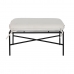 Fotpall Home ESPRIT Vit Svart Metall Urban 75 x 50 x 45 cm