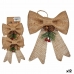 Conjunto de Decorações de Natal Castanho Vermelho Verde Fibra natural 14 x 3 x 19 cm Laço (12 Unidades)