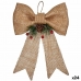 Christmas bauble Lasso Brown Red Green Natural Fibre 19 x 3 x 26 cm (24 Units)