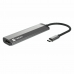 Hub USB Natec Fowler Slim Zwart Chroom (1 Stuks)