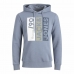 Férfi kapucnis pulóver Jack & Jones JJJIO SWEAT HOOD 12222894  Kék