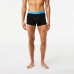 Boxers de Homem Lacoste Contrasting Waistband 3 Unidades Preto