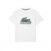 Tričko s krátkým rukávem Lacoste Bílý Unisex