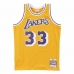 Баскетбольная футболка Mitchell & Ness Los Angeles Lakers 1984-85 Nº33 Kareem Abdul-Jabbar Жёлтый