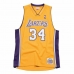 Basketbal T-shirt Mitchell & Ness Los Angeles Lakers 1999-2000 Nº34 Shaquille O'Neal Geel