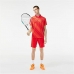 Herenpolo met Korte Mouwen Lacoste Sport x Novak Djokovic Regular Fit Piqué Rood