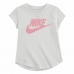 T-Shirt met Korte Mouwen voor kinderen Nike Futura SS Wit