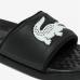 Dames Slippers Lacoste Croco Dualiste Synthetic Logo Strap Zwart