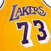 Koszulka do koszykówki Mitchell & Ness Los Angeles Lakers 1998-99 Nº73 Dennis Rodman Żółty