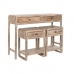 Console Home ESPRIT Teakboom Gerecycleerd Hout 121 x 35 x 88 cm (3 Onderdelen)