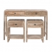 Console Home ESPRIT Teakboom Gerecycleerd Hout 121 x 35 x 88 cm (3 Onderdelen)