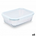 Lunchbox Durchsichtig Silikon Borosilikatglas 2,8 L 29,5 x 9 x 22,8 cm (6 Stück)