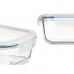 Lunchlåda Transparent Silikon Borosilikatglas 640 ml 18,3 x 6,2 x 13,7 cm (24 antal)