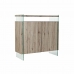 Dientafel DKD Home Decor Natuurlijk MDF Gehard glas (120 x 44 x 120 cm)