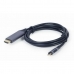 Kabel USB-C na HDMI GEMBIRD CC-USB3C-HDMI-01-6 Černý Šedý 1,8 m