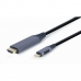 Câble USB-C vers HDMI GEMBIRD CC-USB3C-HDMI-01-6 Noir Gris 1,8 m