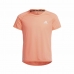 Lasten Lyhythihainen paita Adidas Aeroready Three Stripes Lohi