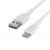 Cavo USB A con USB C Belkin CAB001BT3MWH Bianco 3 m