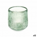 Kaarshouder Strepen Groen Kristal 9 x 9,5 x 9 cm (12 Stuks)