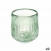 Svečturis Strīpas Zaļš Stikls 9 x 9,5 x 9 cm (12 gb.)