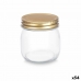 Bocal Transparent Doré Métal verre 180 ml 6 x 8 x 6 cm (54 Unités)