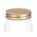 Blik Transparant Gouden Metaal Glas 300 ml 7,5 x 9 x 7,5 cm (36 Stuks)