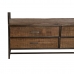 Полка DKD Home Decor Чёрный Металл Коричневый древесина акации 145 x 35 x 190 cm