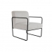 atzveltnes krēsls DKD Home Decor Melns Poliesters Balts Dzelzs (64 x 74 x 79 cm)