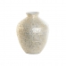 Vaso DKD Home Decor Bianco Bambù Madreperla Naturale Foglia della pianta Mediterraneo 30 x 30 x 36 cm