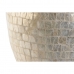 Vaso DKD Home Decor Bianco Bambù Madreperla Naturale Foglia della pianta Mediterraneo 30 x 30 x 36 cm