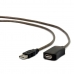 USB Forlengelseskabel GEMBIRD USB A/USB A M/F 5m Svart 5 m